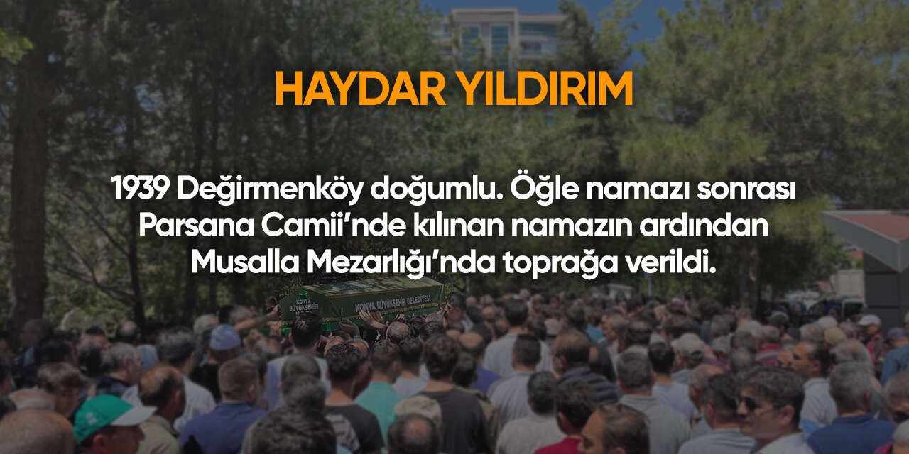 Konya'da bugün vefat edenler | 29 Eylül 2026 7